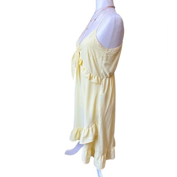 Vero Moda ruffled summer dress yellow size medium - Picture 5 of 16